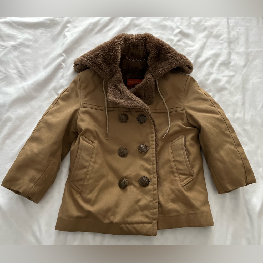 Vintage Boys brown winter fall autumn Mighty-Mac Coat sz5